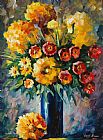 Leonid Afremov Beautiful Flowers