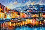 Leonid Afremov Blue Harbor