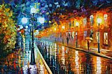 Leonid Afremov Blue Lights