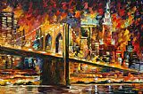 Leonid Afremov Brooklyn Bridge