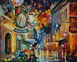 Cafe Prints - Cafe In The Old City by Leonid Afremov