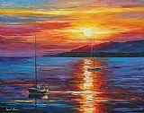 Leonid Afremov Calm Sunset