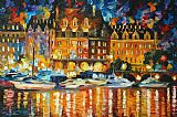 Leonid Afremov Castle By The River