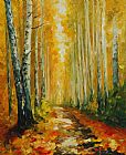 Leonid Afremov Fall Birches