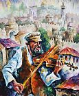 Leonid Afremov Fiddler - Commissioned painting