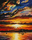Leonid Afremov Flash Of The Sunset