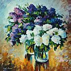 Leonid Afremov Flowers On Water