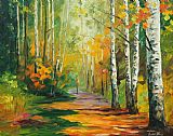 Leonid Afremov Forest Road