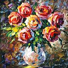 Leonid Afremov Lovely Flowers