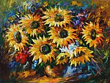 Leonid Afremov Magical Sunflowers