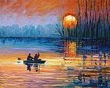 Leonid Afremov Night Fishing