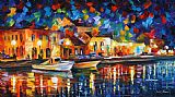 Leonid Afremov Night Riverfront
