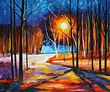 Leonid Afremov Pink Snow