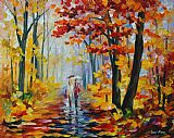 Leonid Afremov Rain In The Woods