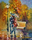 Leonid Afremov Red Raincoat