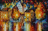Leonid Afremov Romantic Amsterdam