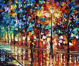 Leonid Afremov The alone umbrella man