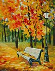 Leonid Afremov White Bench