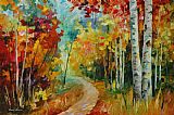 Leonid Afremov White Birches