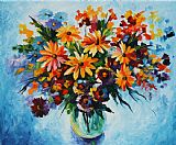 Leonid Afremov Wildflowers Arrangement