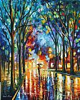 Leonid Afremov Winter Alley