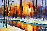 Leonid Afremov Winter Sun