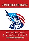 Collection 10 American Patriot Veterans Day Poster Greeting Card