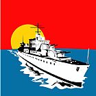 Collection 10 World War Two Battleship Warship Cruiser Retro