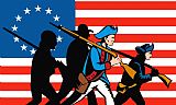 Collection 10 American revolutionary soldier marching