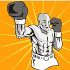 Collection 10 Boxer Boxing Knockout Punch Retro