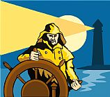 Collection 10 Fisherman Sea Captain Helm Retro