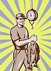 Collection 10 Fly Fisherman weighing in fish catch