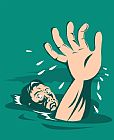 Collection 10 Man Reaching for Help Drowning
