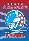 Collection 10 My Son World's Greatest Baker Son Greeting Card Poster