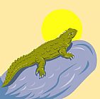 Collection 10 New Zealand Tuatara Retro