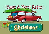 Collection 10 Retro Christmas Tree Station Wagon