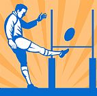 Collection 10 Rugby Goal Kick