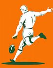 Collection 10 Rugby Player Kicking