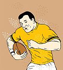 Collection 10 Rugby Player Runningwith The Ball
