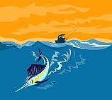 Collection 10 Sailfish fishing boat
