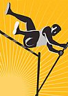 Collection 10 Track and Field Athlete Pole Vault High Jump Retro