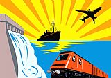 Collection 10 Train Boat Plane And Dam