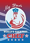 Collection 10 World's Greatest Dad Chef Greeting Card Poster