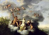 Cornelis van Poelenburgh Ceres Bacchus Venus and Cupid