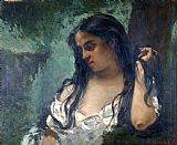 Courbet, Gustave Gypsy in Reflection painting