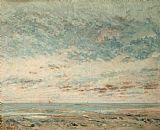 Courbet, Gustave Low Tide at Trouville painting