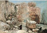 Courbet, Gustave Snow Effect in a Quarry painting