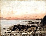 Courbet, Gustave Sunset, Vevey, Switzerland painting