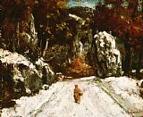 Courbet, Gustave Winter in The Jura painting