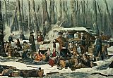 Currier and Ives American Forest Scene